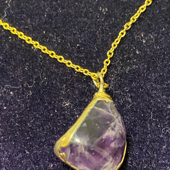 3/$50 Purple Amethysts with gold fill chain - Picture 6 of 10